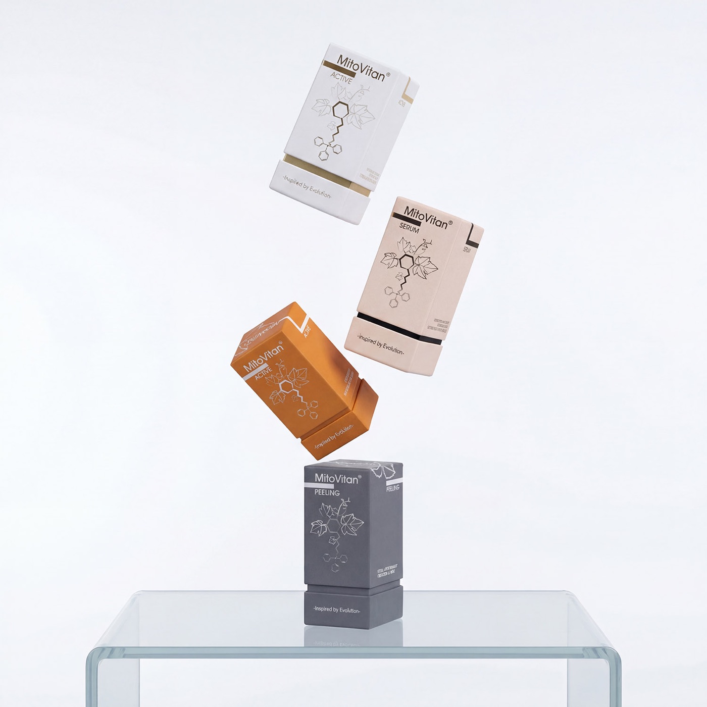 Кашированная упаковка MitoVitan — изолон под бархат, серебряное тиснение