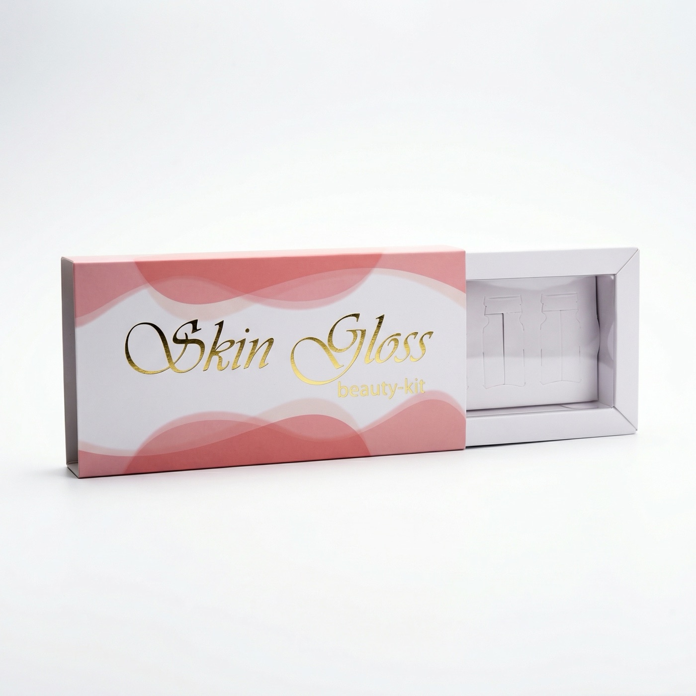 Skin Gloss beauty-kit — коробка-футляр с шубером и золотым тиснением