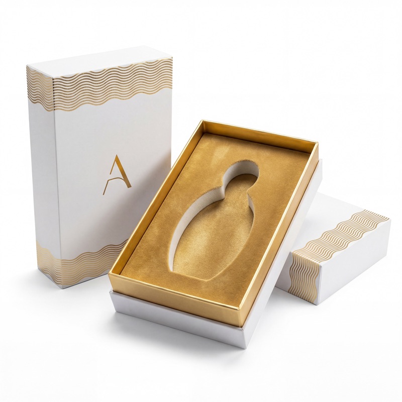 Ложемент для коробки крышка-дно — белый картонный