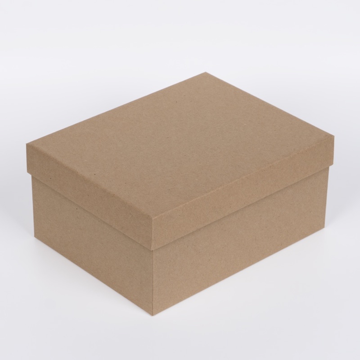 Крафтовая коробка крышка-дно из немелованного картона закрытая