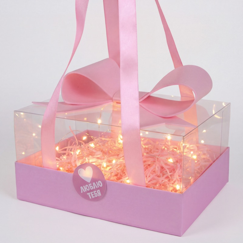 Бордовая подарочная коробка