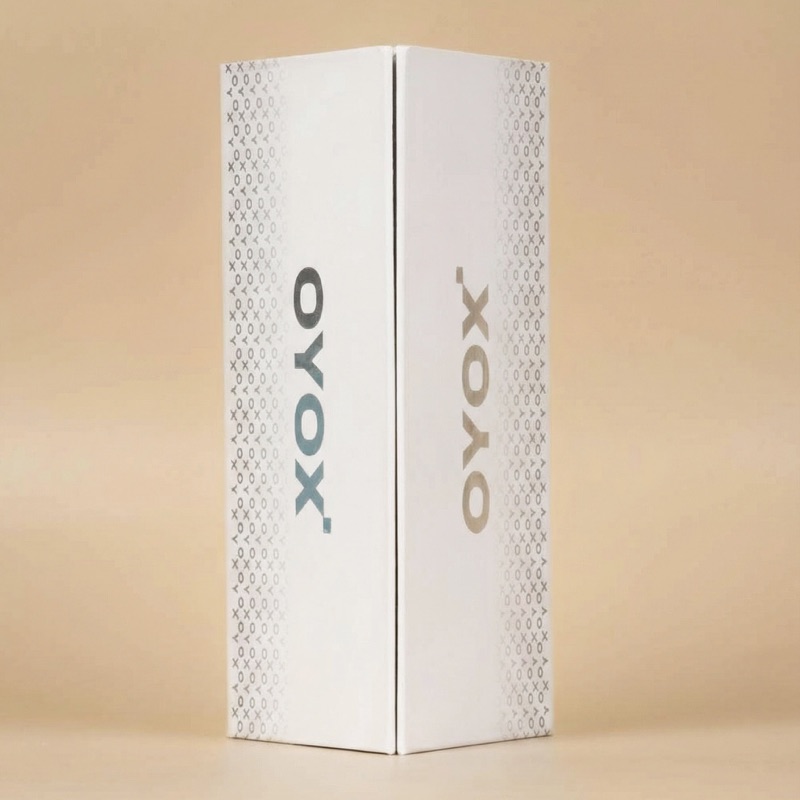 OYOX — белая высокая коробка с магнитом с геометрическим принтом