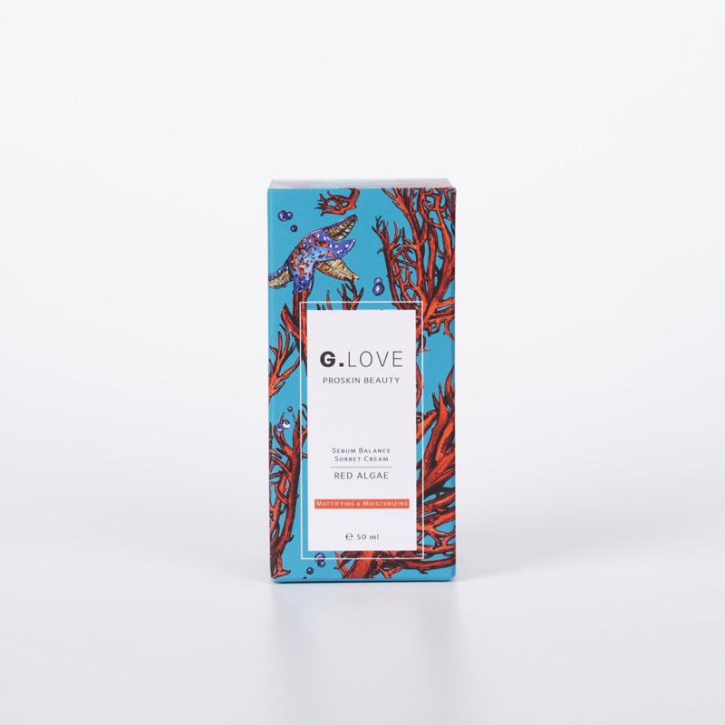 G.Love Red Algae — голубая вырубная коробка с морским принтом