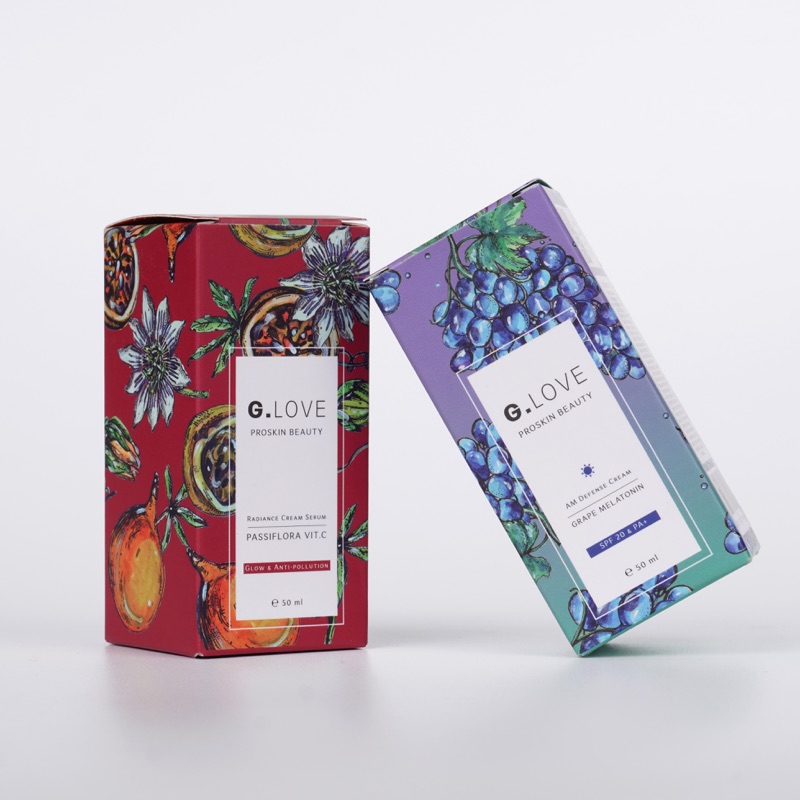 G.Love — две вырубные коробки, красная и сиреневая