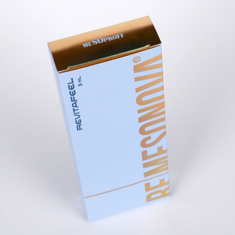 MesoProff Remesonova Revitafeel — голубая коробка с золотым торцом