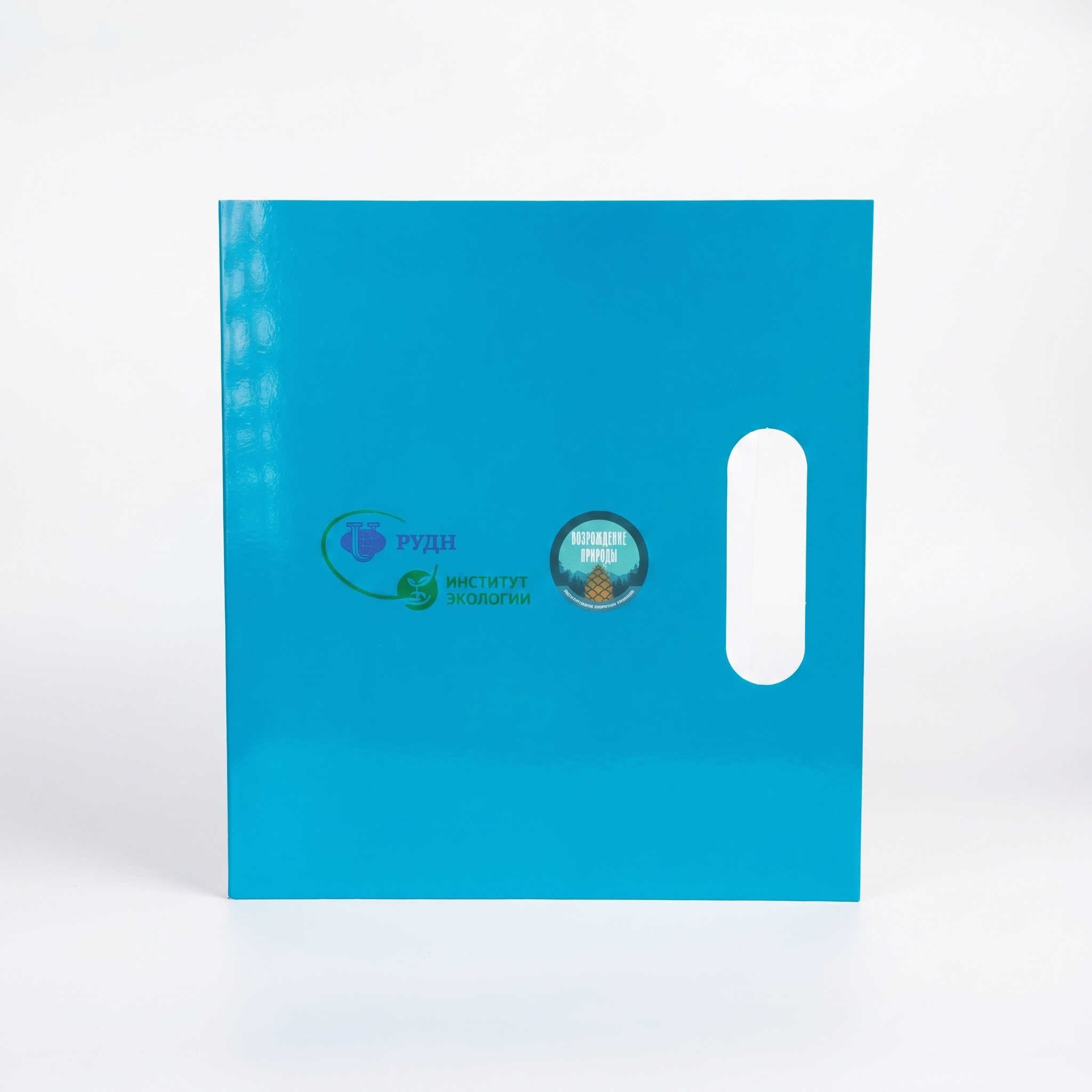 РУДН — голубая папка-вырубка с логотипом института экологии