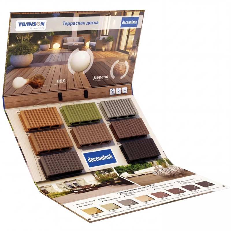 Сэмпл бокс с образцами террасной доски Deceuninck Twinson