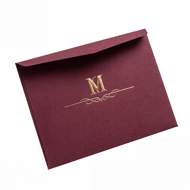 Тиснение золотом на конверте